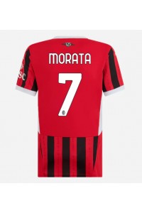 AC Milan Alvaro Morata #7 Jalkapallovaatteet Naisten Kotipaita 2024-25 Lyhythihainen